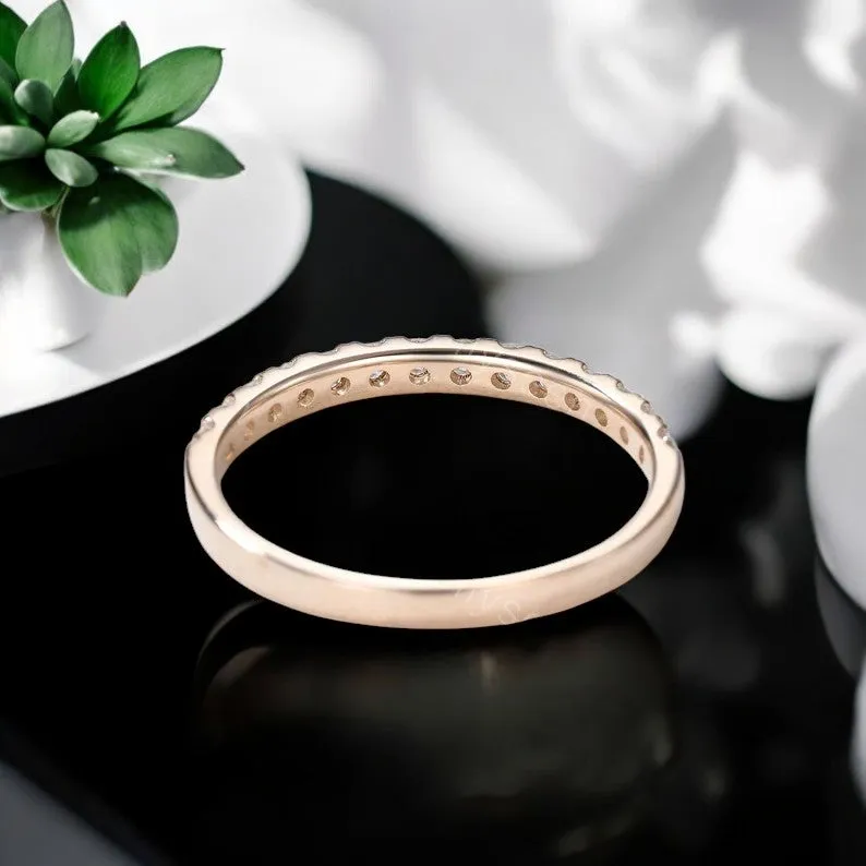 0.200ct Moissanite Half Eternity Wedding Band