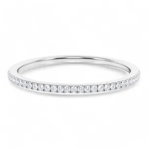 0.250 Ctw Round Cut Moissanite Half Eternity Band Wedding Ring