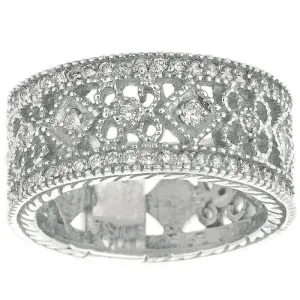 0.66 Carat Natural Diamond Eternity Band G SI 14K White Gold