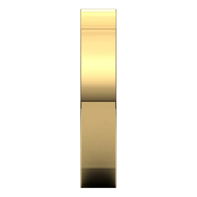10K Yellow Gold 4 mm Square Comfort Fit Wedding Band