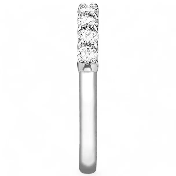 1/2ct Diamond Ring Half Eternity Wedding Band 14K White Gold