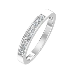 1/4 Carat TW Diamond Channel Wedding Band in 10k White Gold