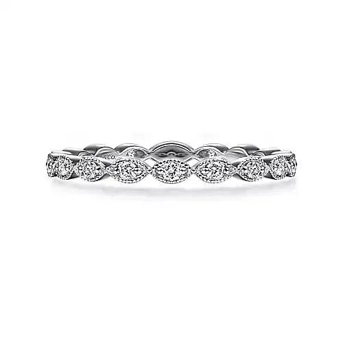 14K 0.27ct Diamond Prong-set/Eternity Wedding-Band