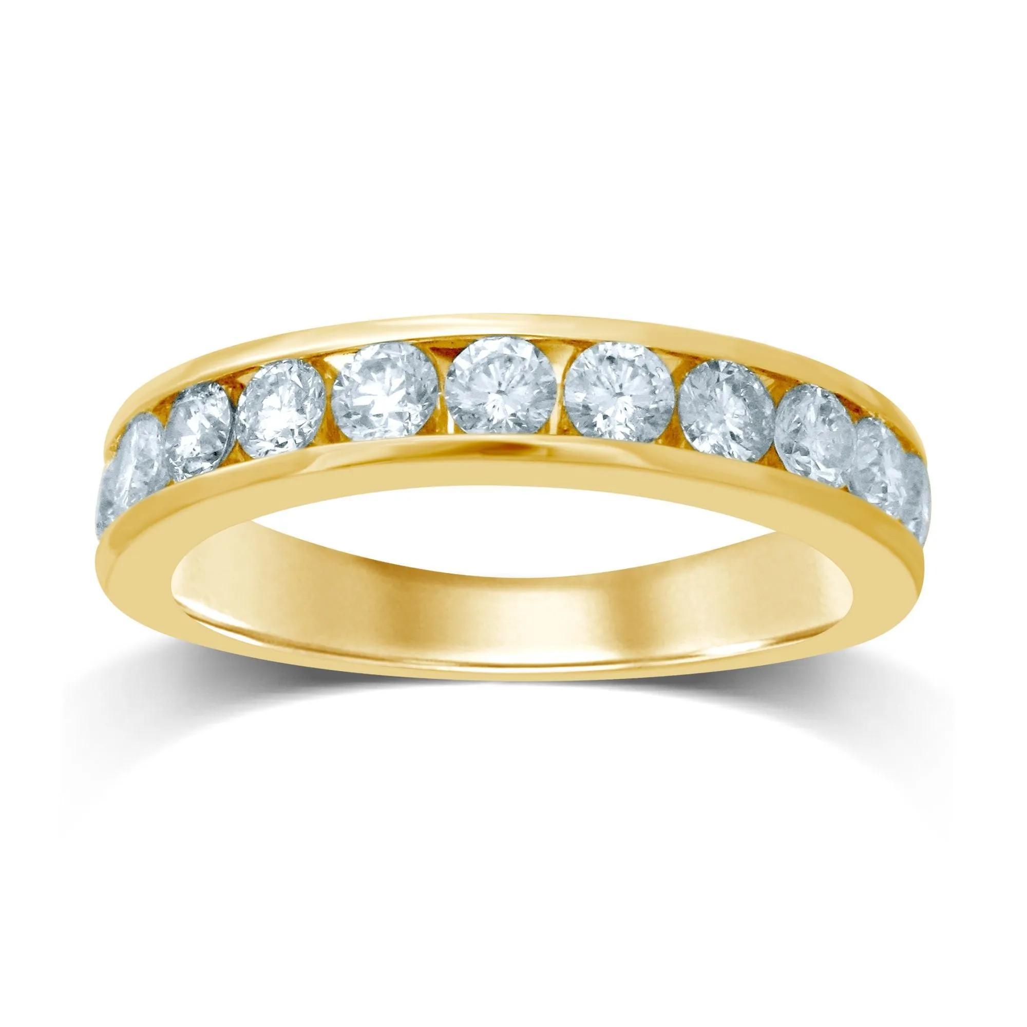 14K 0.50ct Diamond Channel-set Wedding-Band