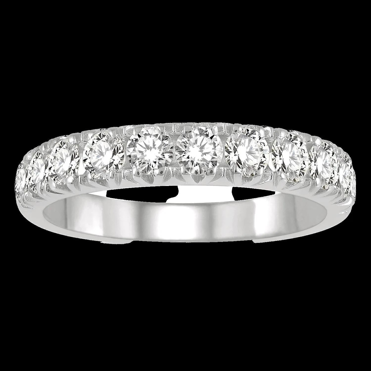 14K 1.00ct Diamond Prong-Set Wedding-Band