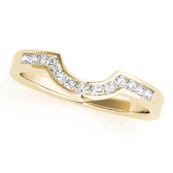 14K Ladies Channel Set Attachment Wedding Band