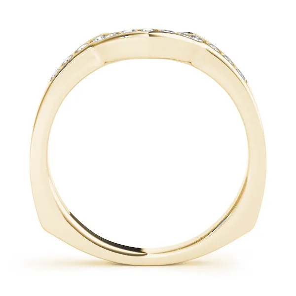 14K Ladies Channel Set Attachment Wedding Band