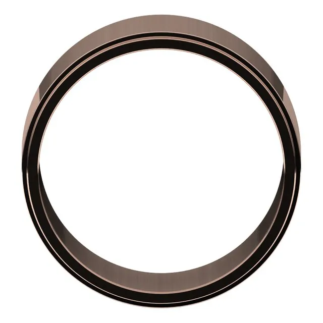 14K Rose Gold 10 mm Standard Weight Flat Edge Wedding Band