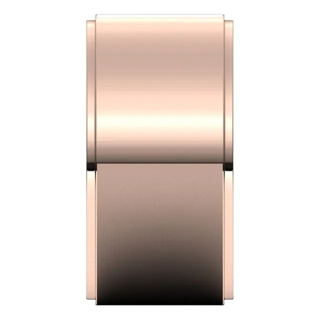14K Rose Gold 10 mm Standard Weight Flat Edge Wedding Band