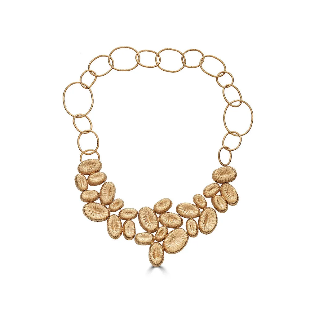18K Gold-Plated Silver Statement Necklace