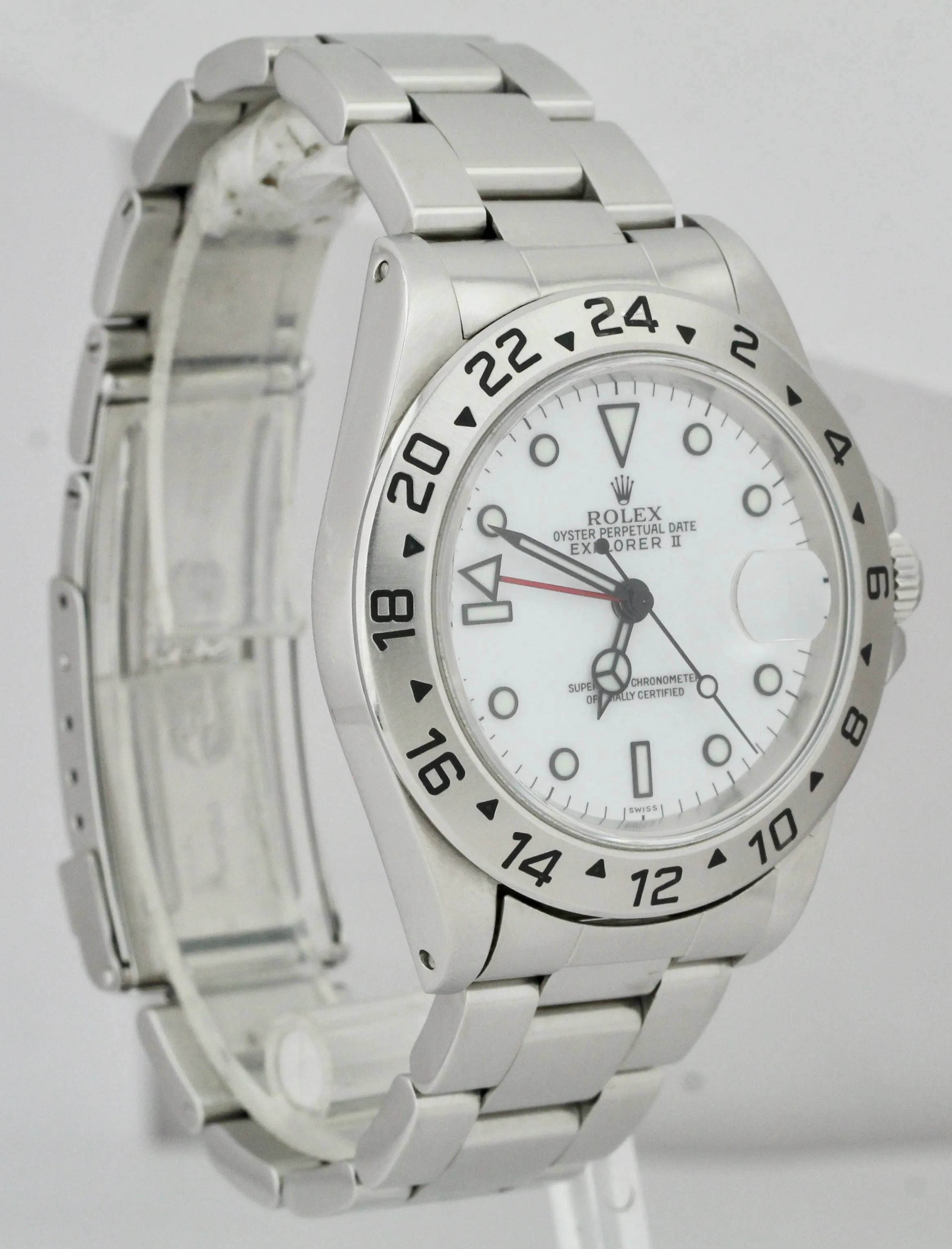1999 Rolex Explorer II Polar Stainless Automatic SWISS ONLY 40mm GMT 16570 Watch