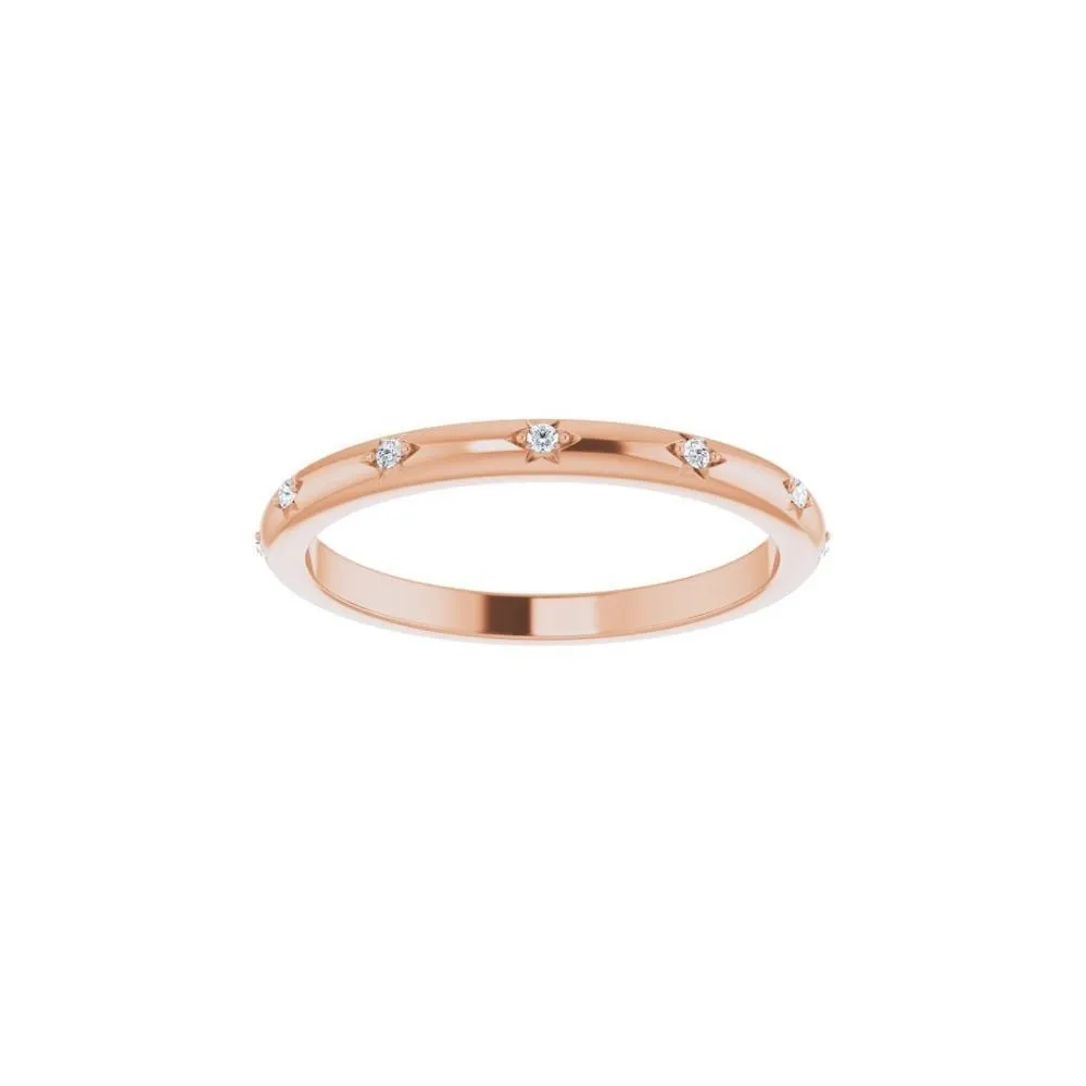 2 mm Wide Spaced-out Diamond Eternity Women's Wedding Band