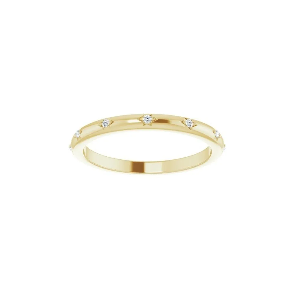 2 mm Wide Spaced-out Diamond Eternity Women's Wedding Band