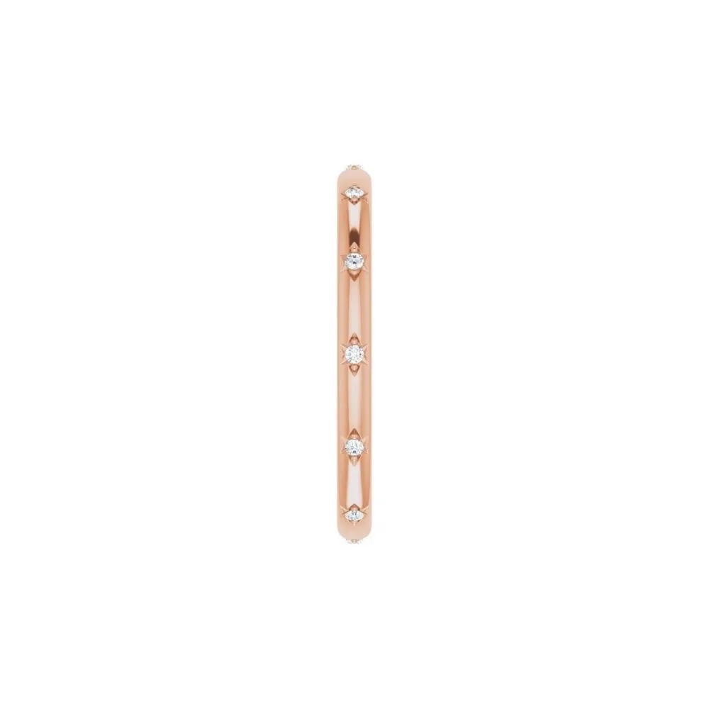 2 mm Wide Spaced-out Diamond Eternity Women's Wedding Band