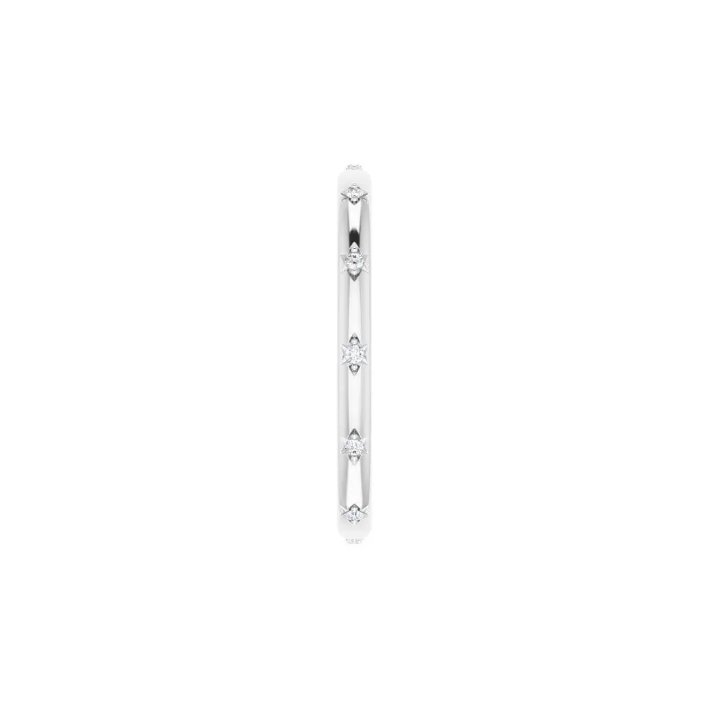 2 mm Wide Spaced-out Diamond Eternity Women's Wedding Band