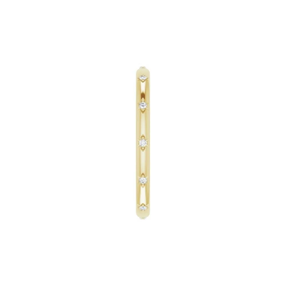2 mm Wide Spaced-out Diamond Eternity Women's Wedding Band