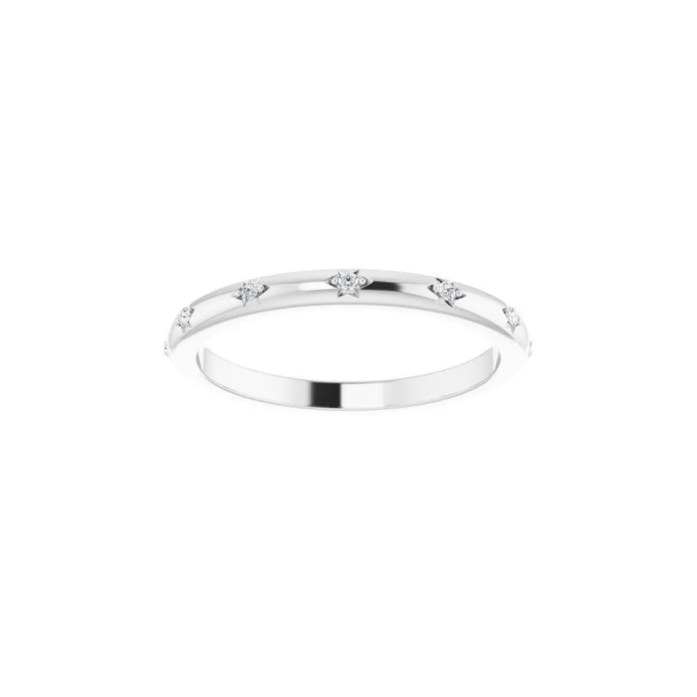 2 mm Wide Spaced-out Diamond Eternity Women's Wedding Band