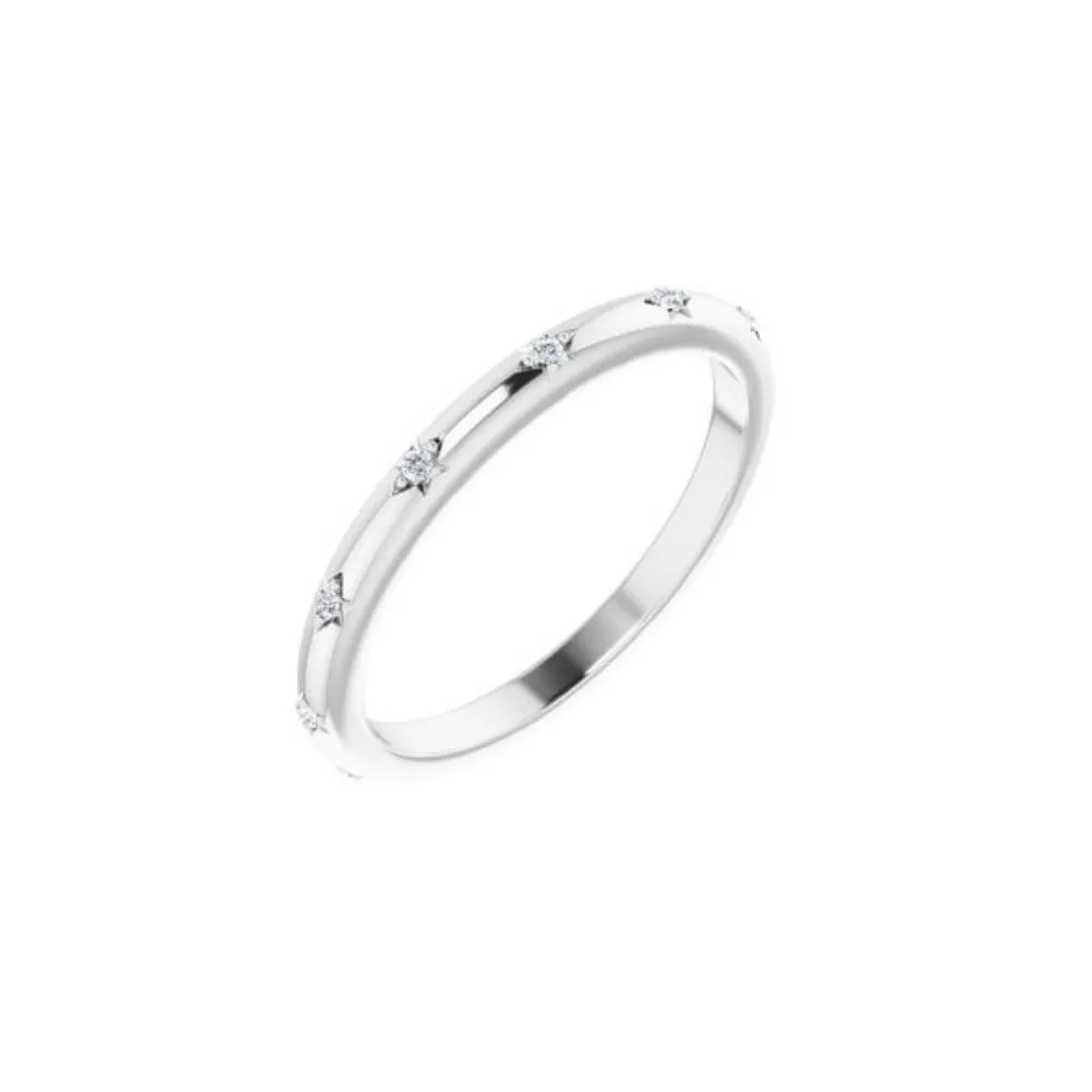 2 mm Wide Spaced-out Diamond Eternity Women's Wedding Band