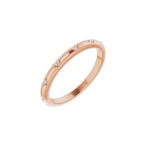 2 mm Wide Spaced-out Diamond Eternity Women's Wedding Band