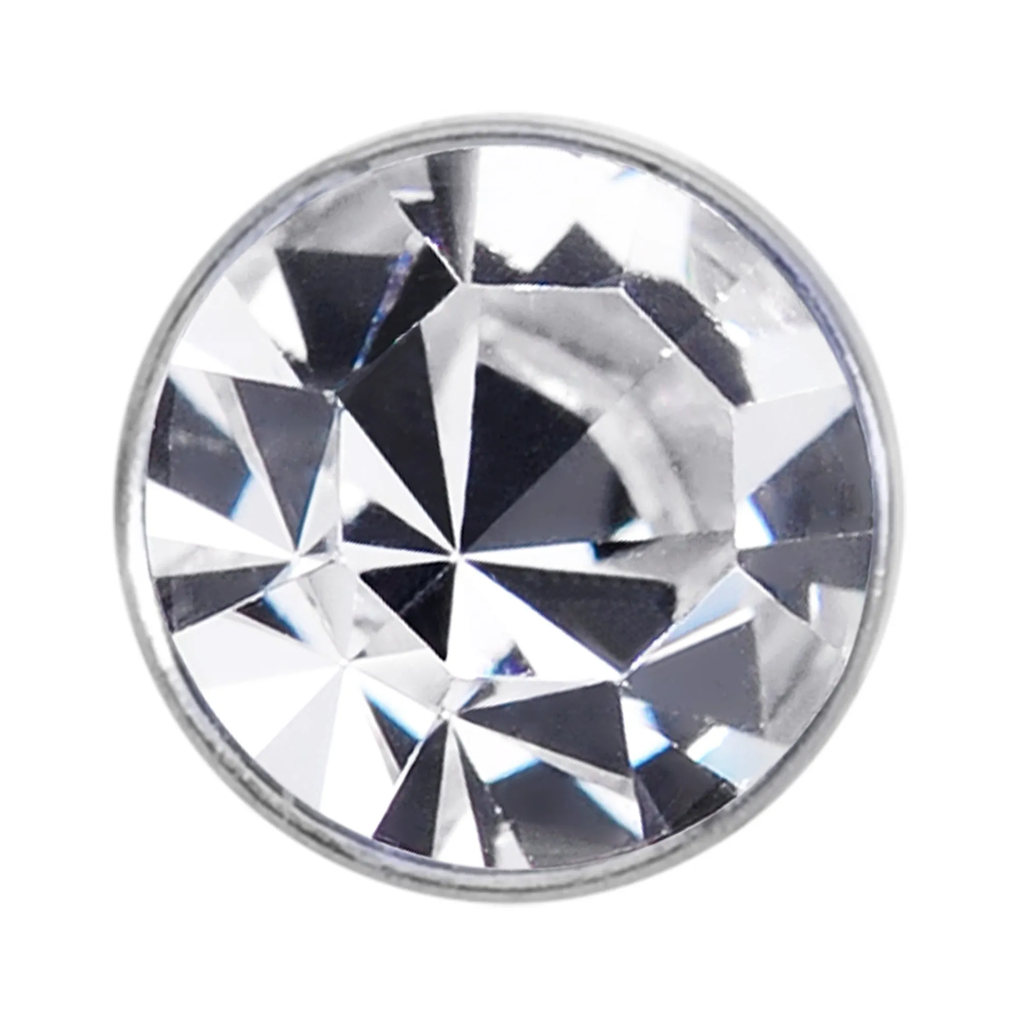 20 Gauge Stainless Steel Crystalline Gem Micro Nose Bone