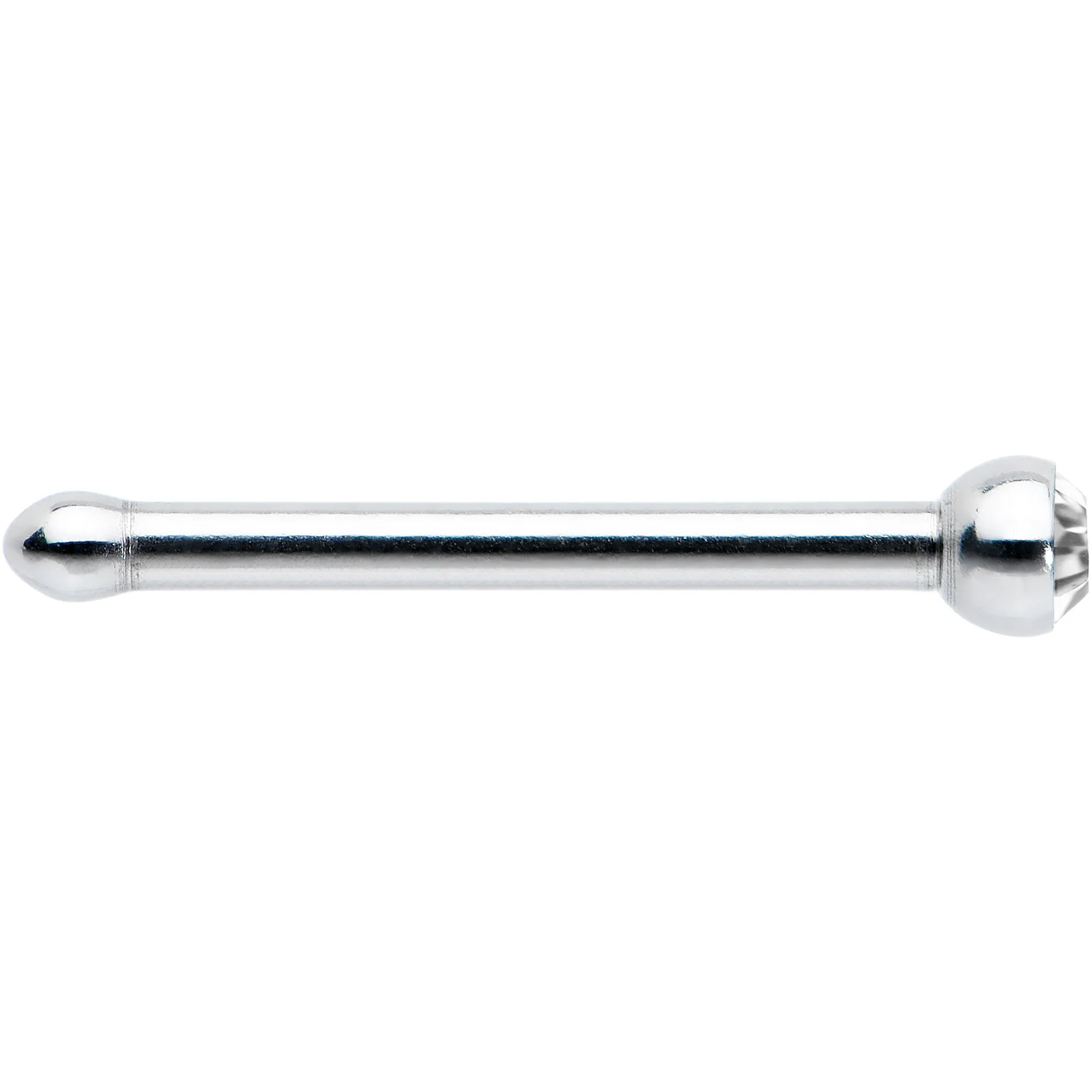 20 Gauge Stainless Steel Crystalline Gem Micro Nose Bone