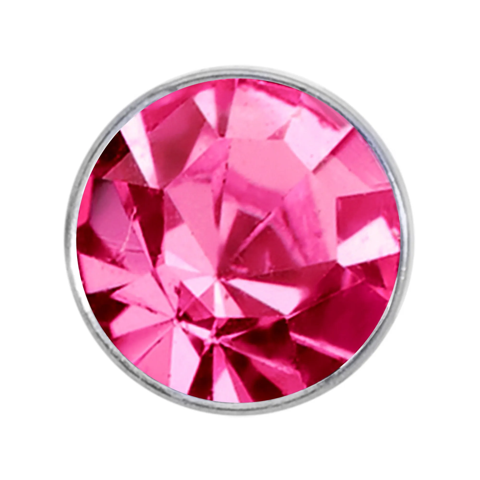 20 Gauge Stainless Steel Pink Gem Micro Nose Bone