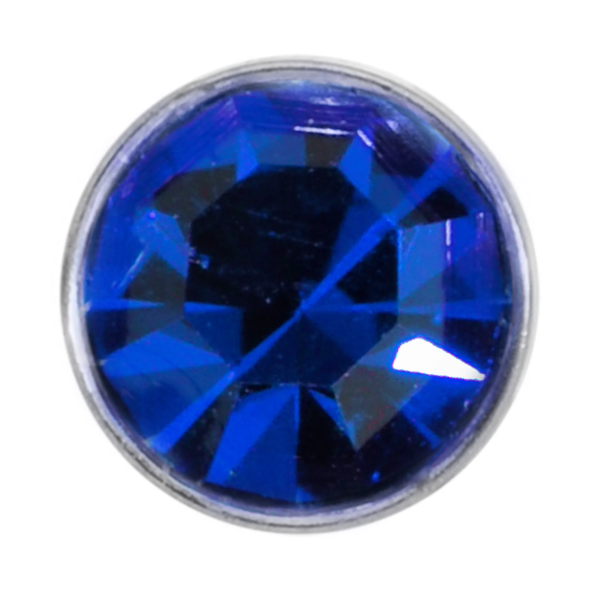 20 Gauge Stainless Steel Sapphire Blue Gem Micro Nose Bone