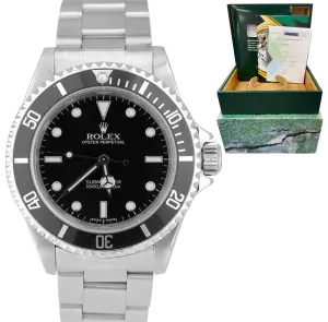 2002 MINT Rolex Submariner No-Date 14060M Stainless F Black Dive 40mm Watch