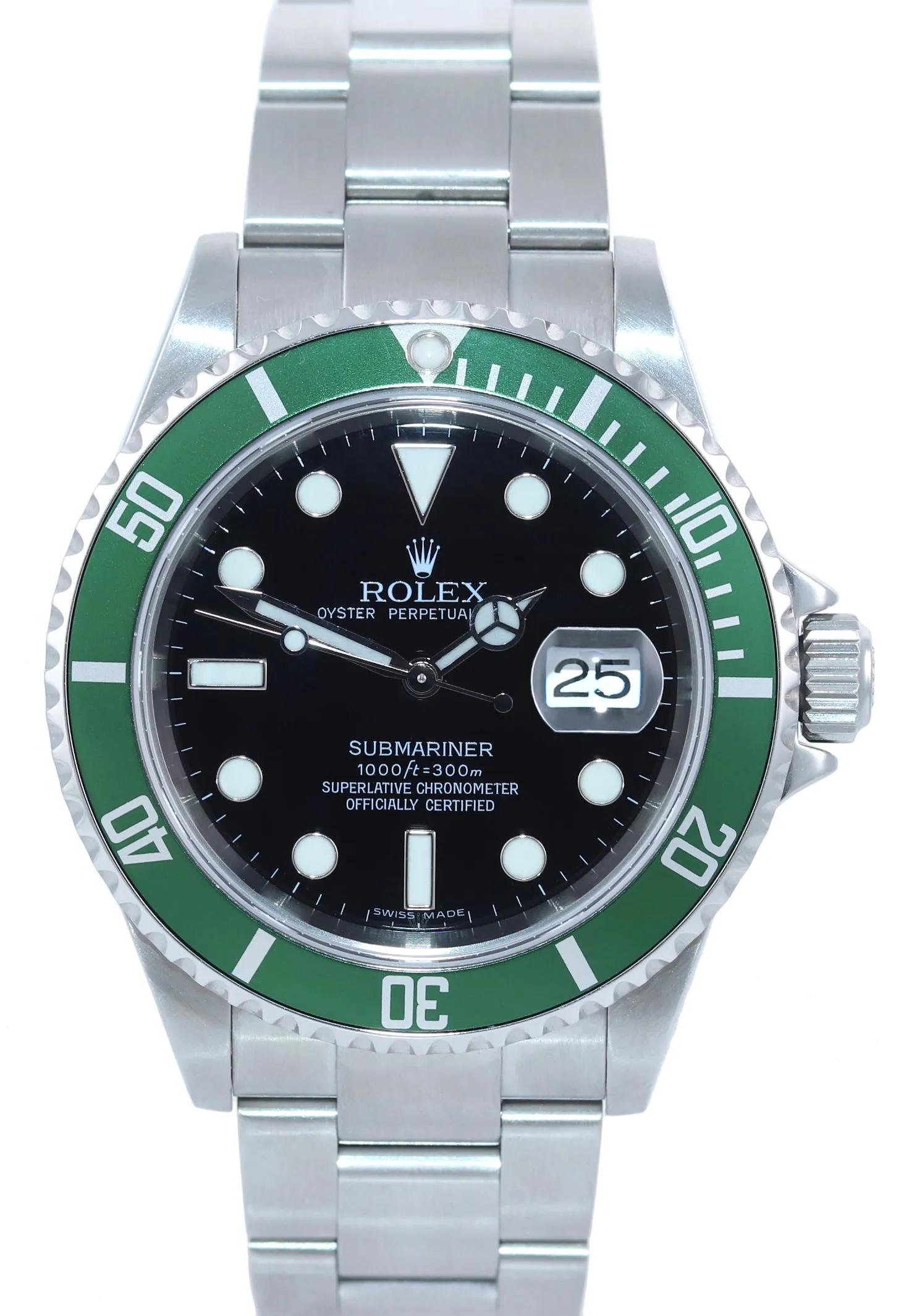 2007 MINT Rolex Submariner 16610 Kermit Green Submariner 40mm 16610LV Watch Box