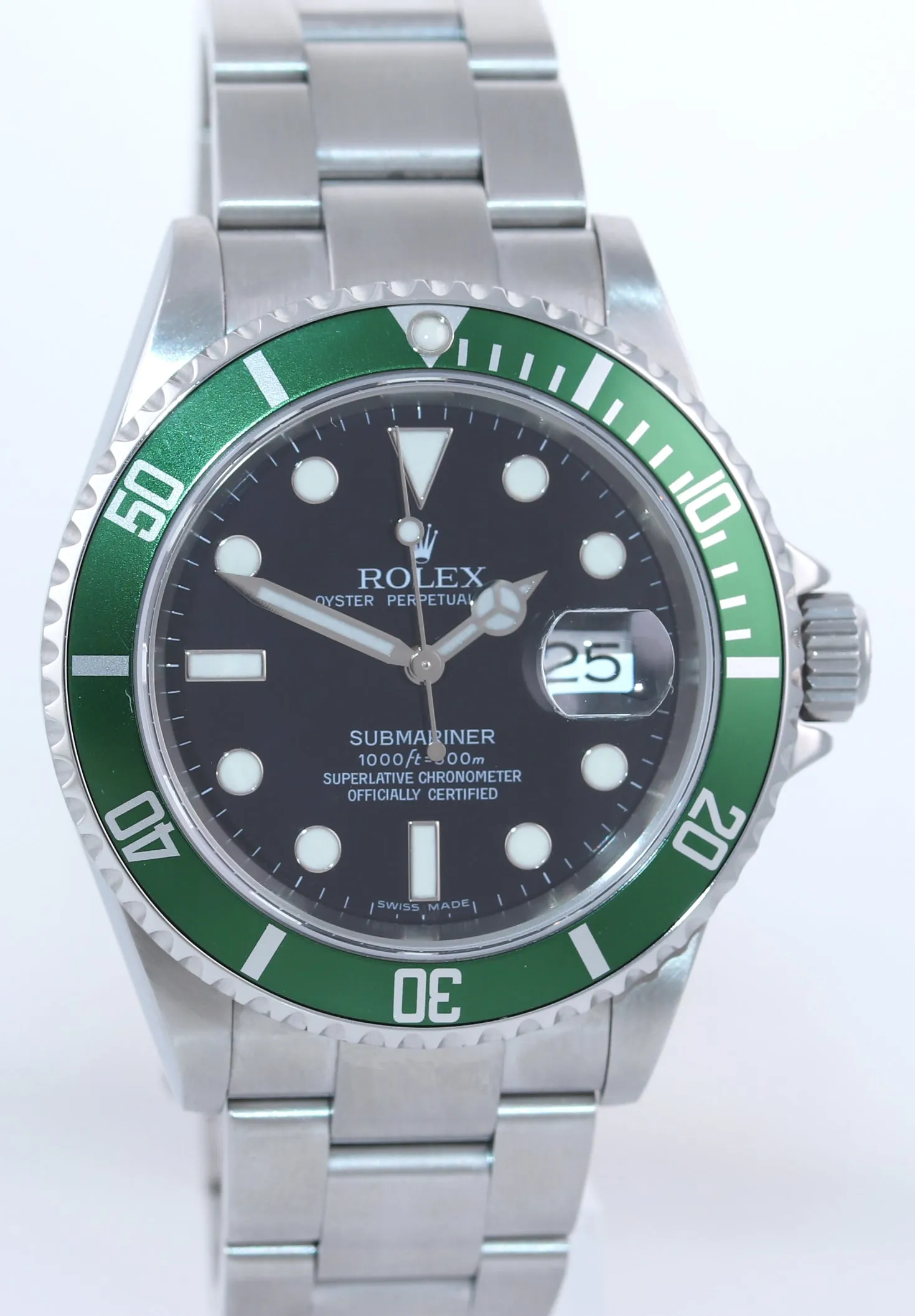 2007 MINT Rolex Submariner 16610 Kermit Green Submariner 40mm 16610LV Watch Box