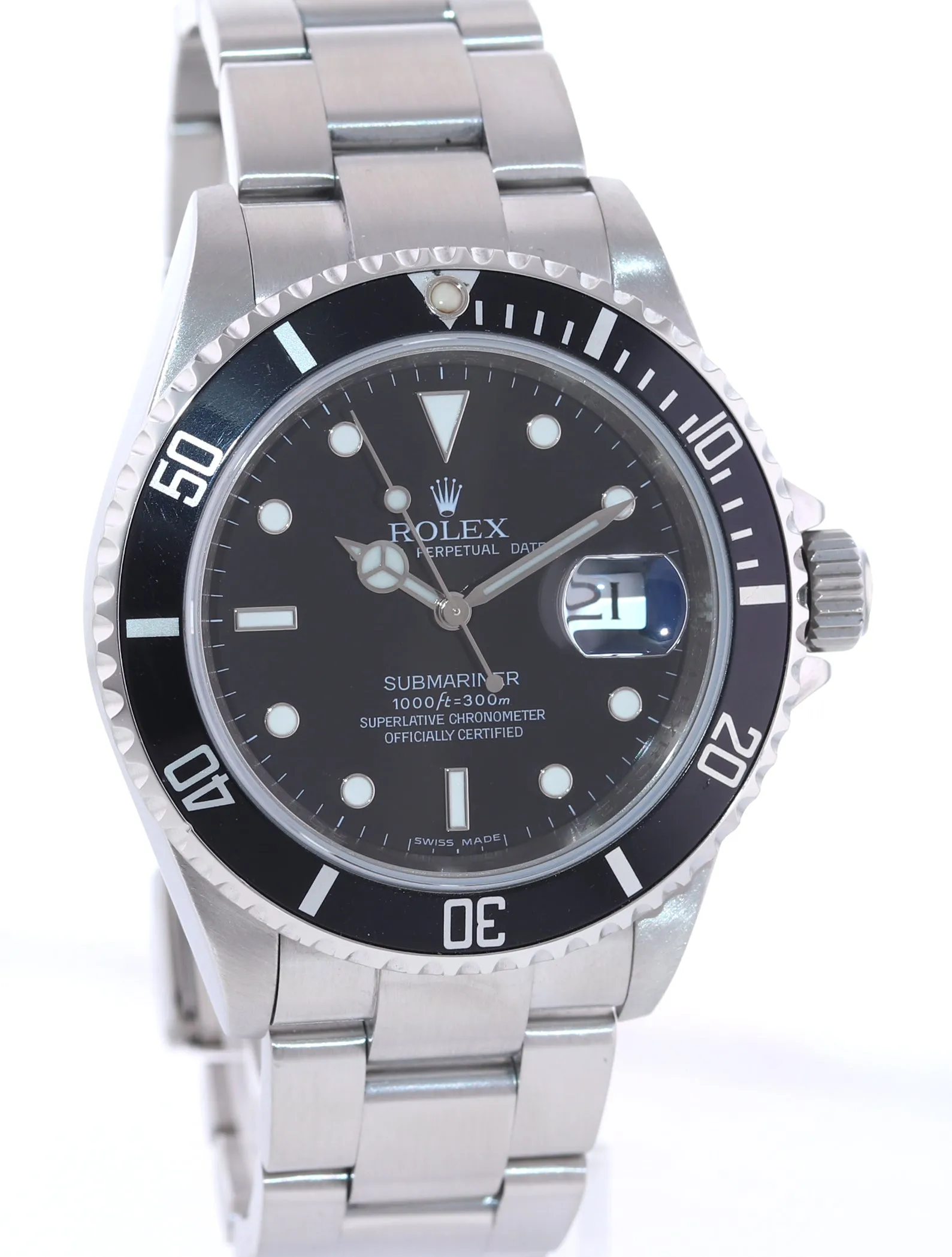 2008 Rolex 16610 Rolex Black Submariner Watch Box Rare Engraved Rehaut Edition