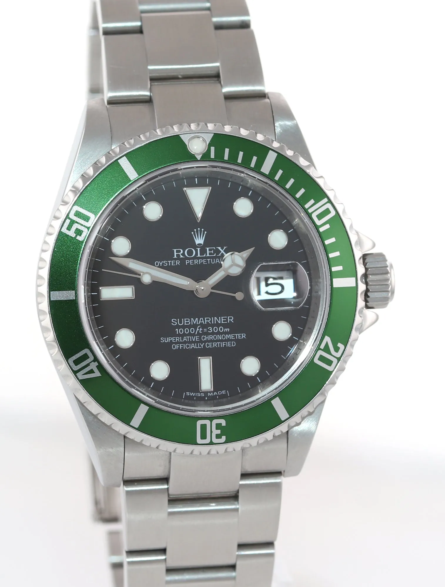 2014 RSC Rolex 16610LV Rolex Green Submariner Kermit Watch ROLEX SERVICE CARD