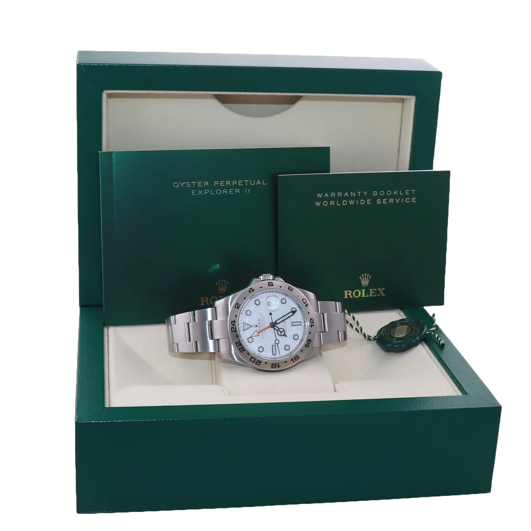 2017-2020 Rolex Explorer II 42mm Polar 216570 White Steel Oyster GMT Watch Box