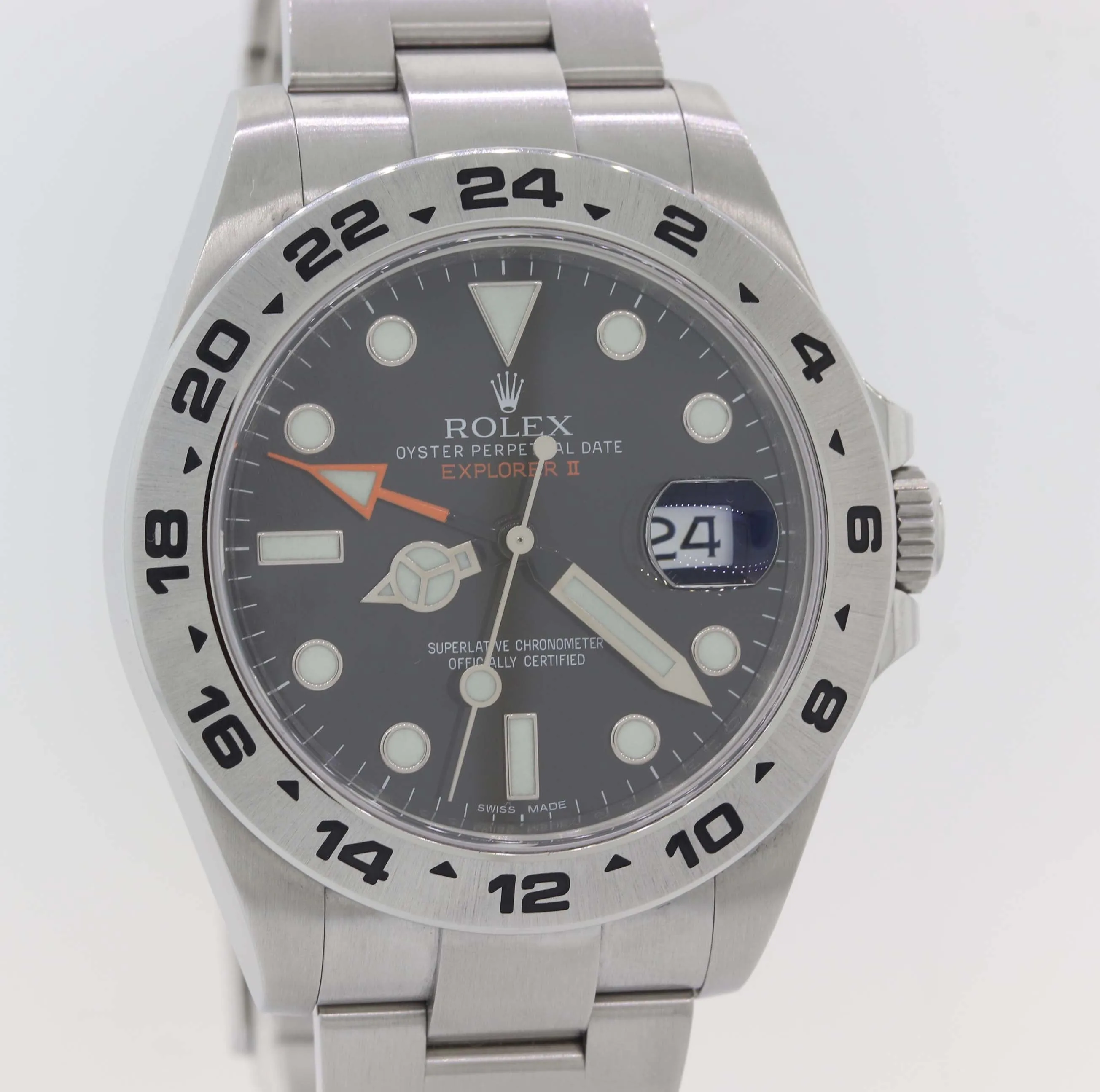 2019 PAPERS Rolex Explorer II 42mm 216570 Black Dial Steel GMT Date Watch Box