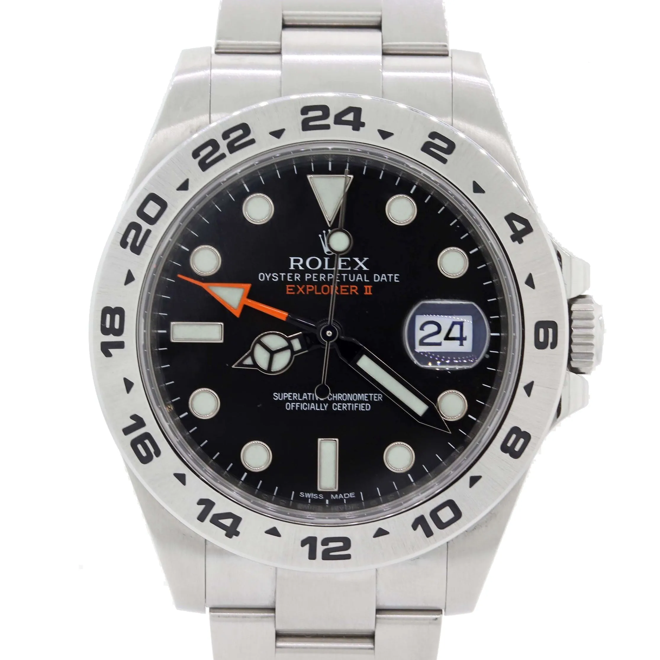 2019 PAPERS Rolex Explorer II 42mm 216570 Black Dial Steel GMT Date Watch Box