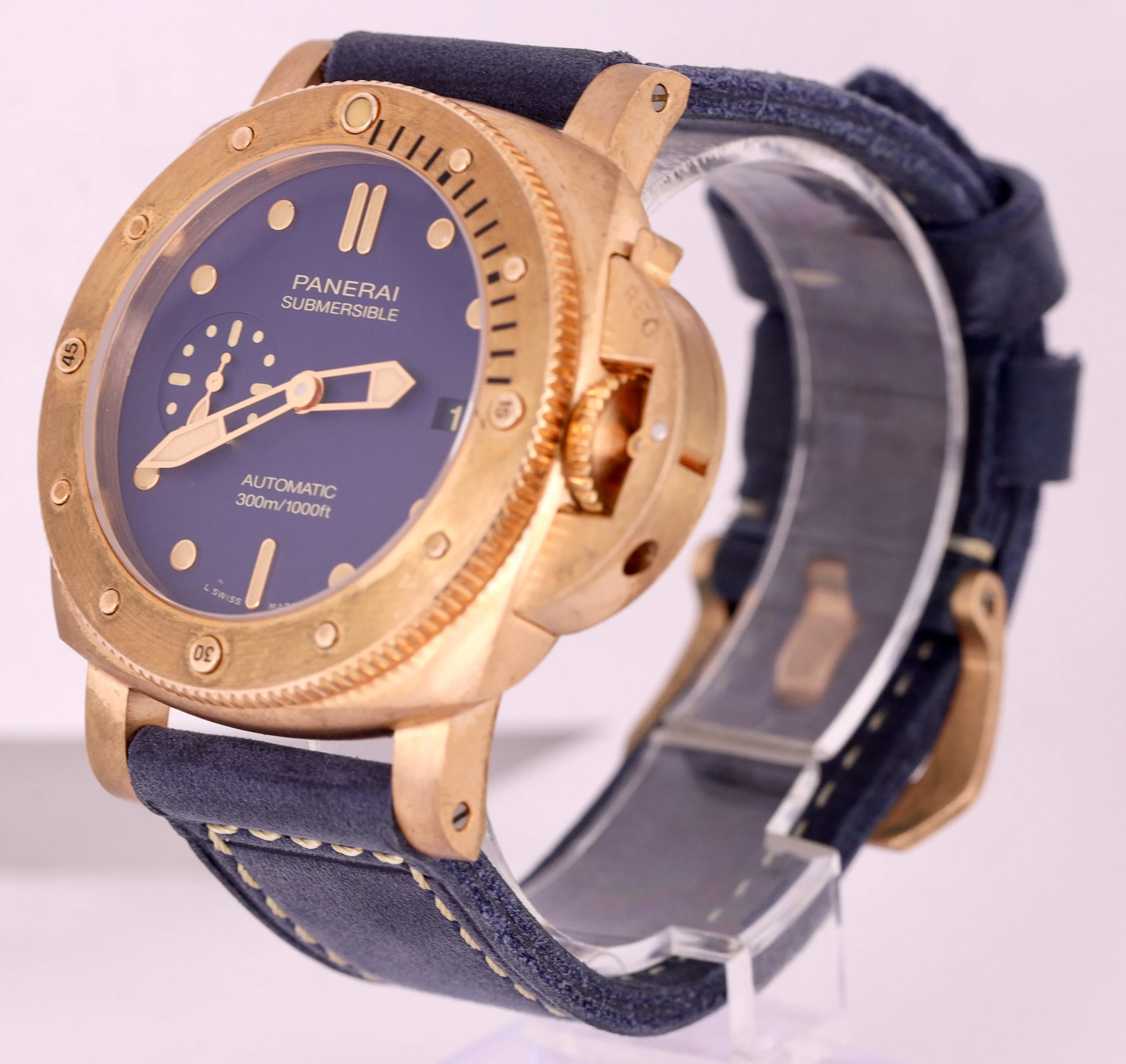 2021 Panerai Submersible Bronzo Blu Abisso 42mm Bronze Blue PAM01074 PAM 1074