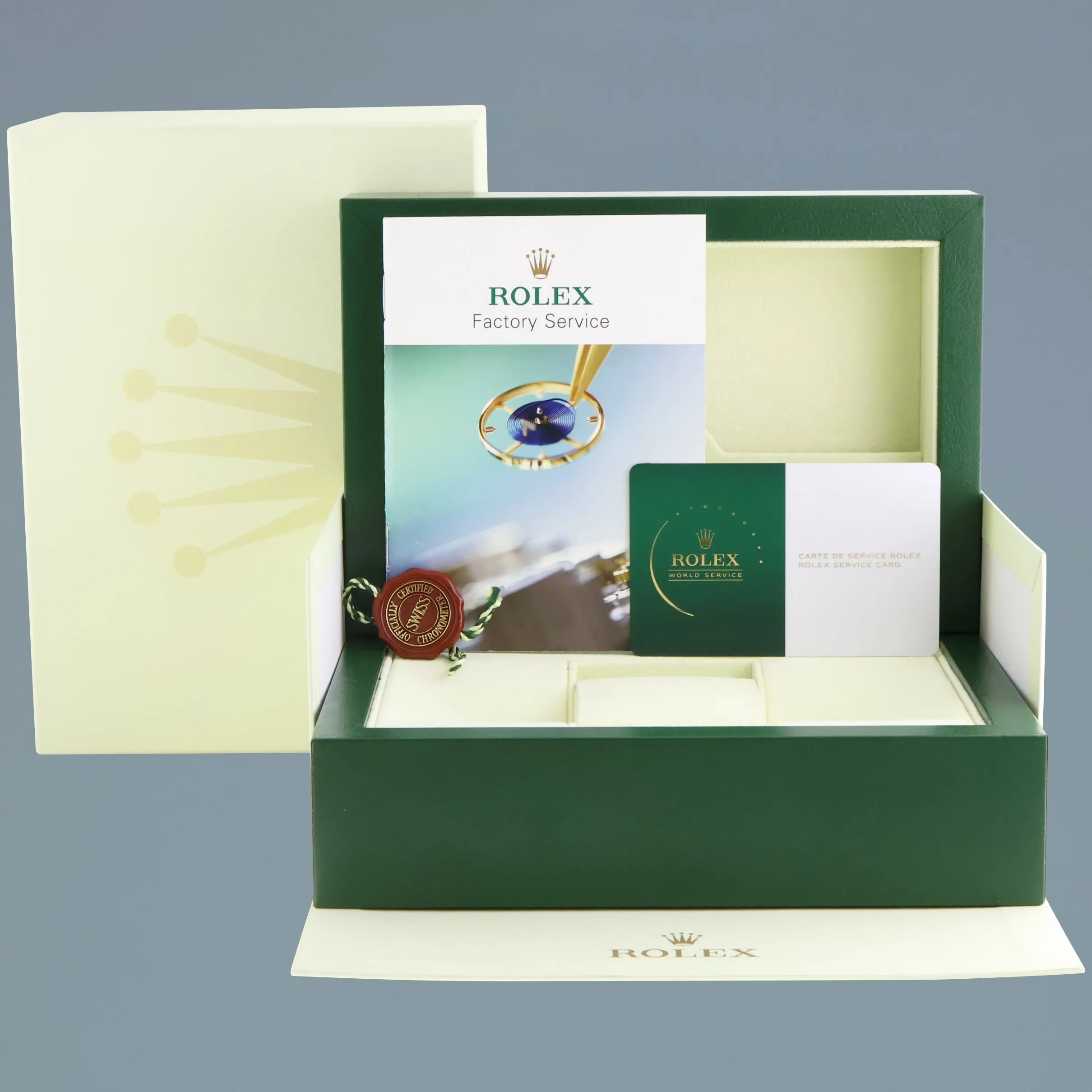2025 Rolex RSC Papers Rolex Kermit Green Anniversary Submariner 16610LV Watch Box