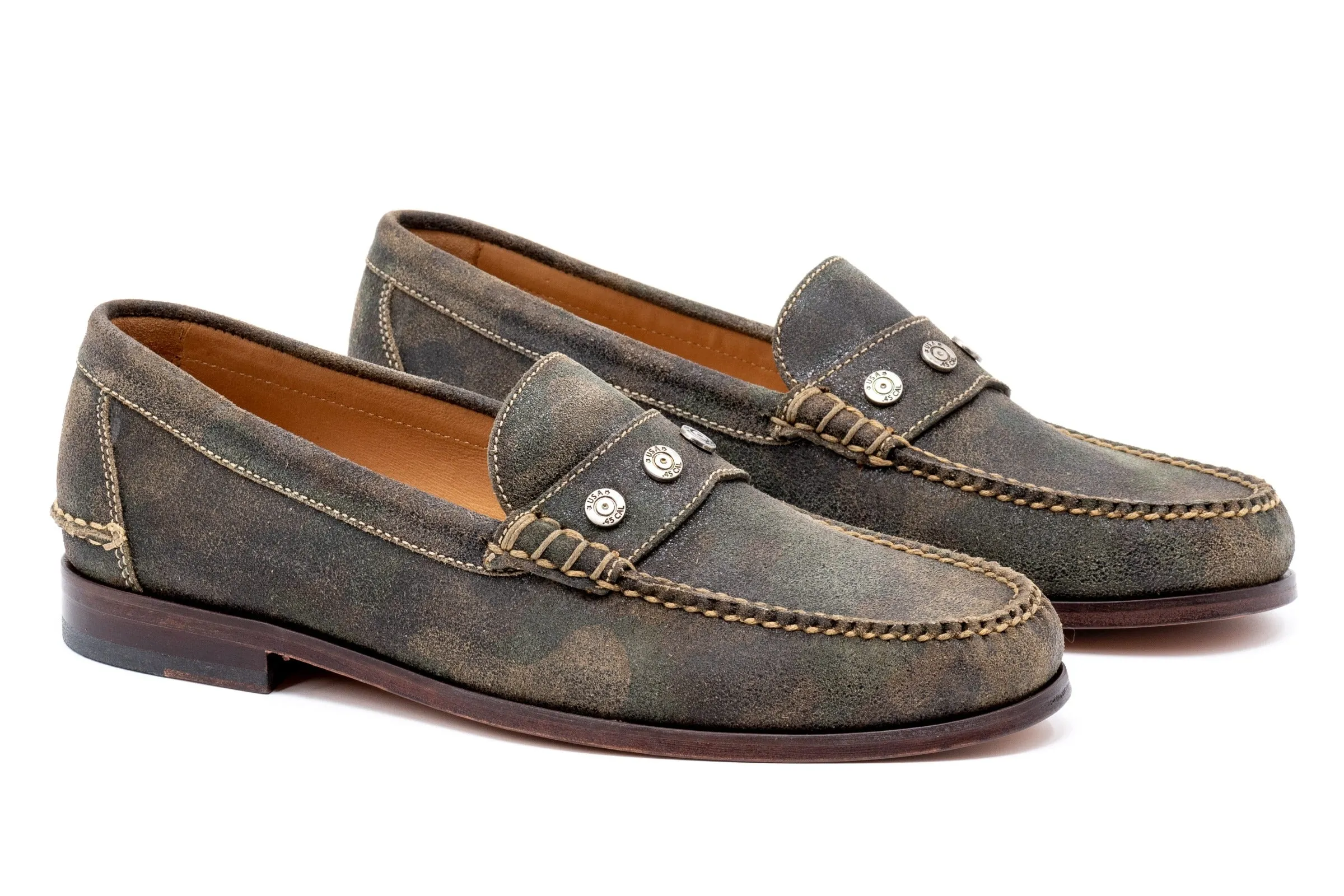 2nd Amendment Water Repellent Suede Penny Loafer