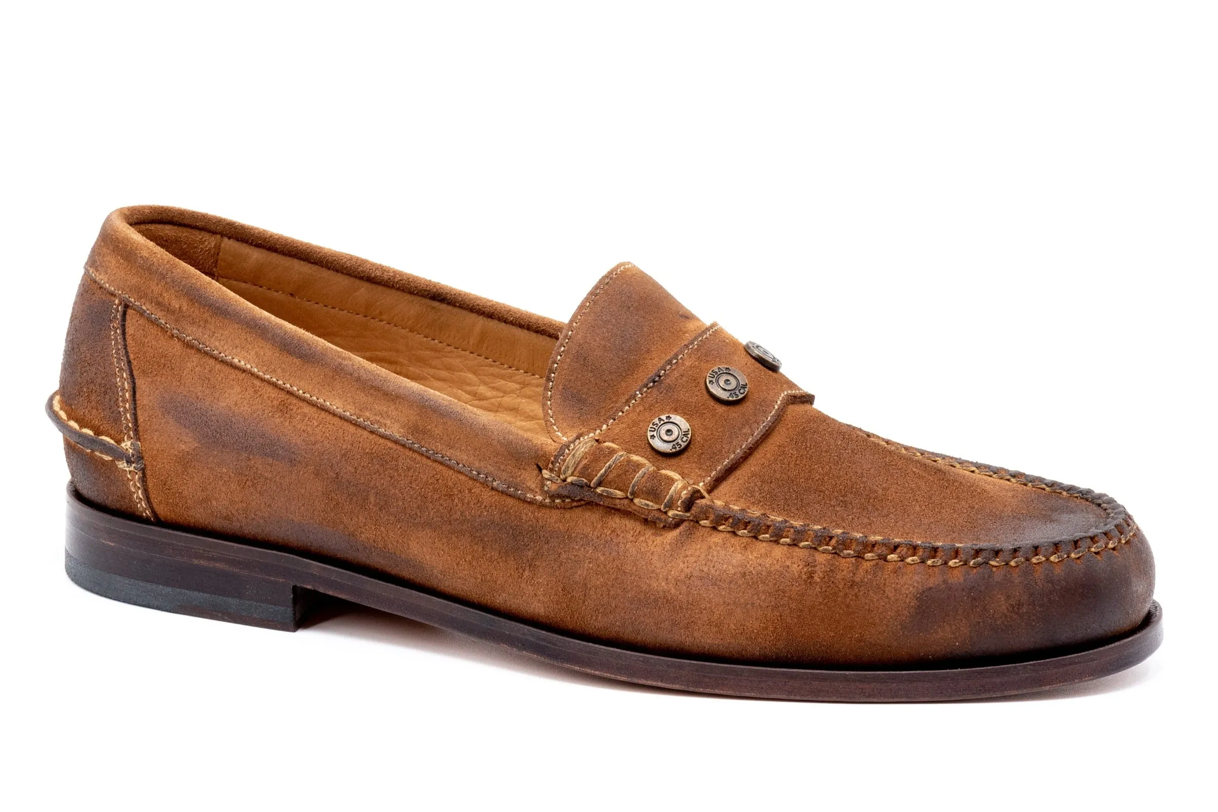 2nd Amendment Water Repellent Suede Penny Loafer