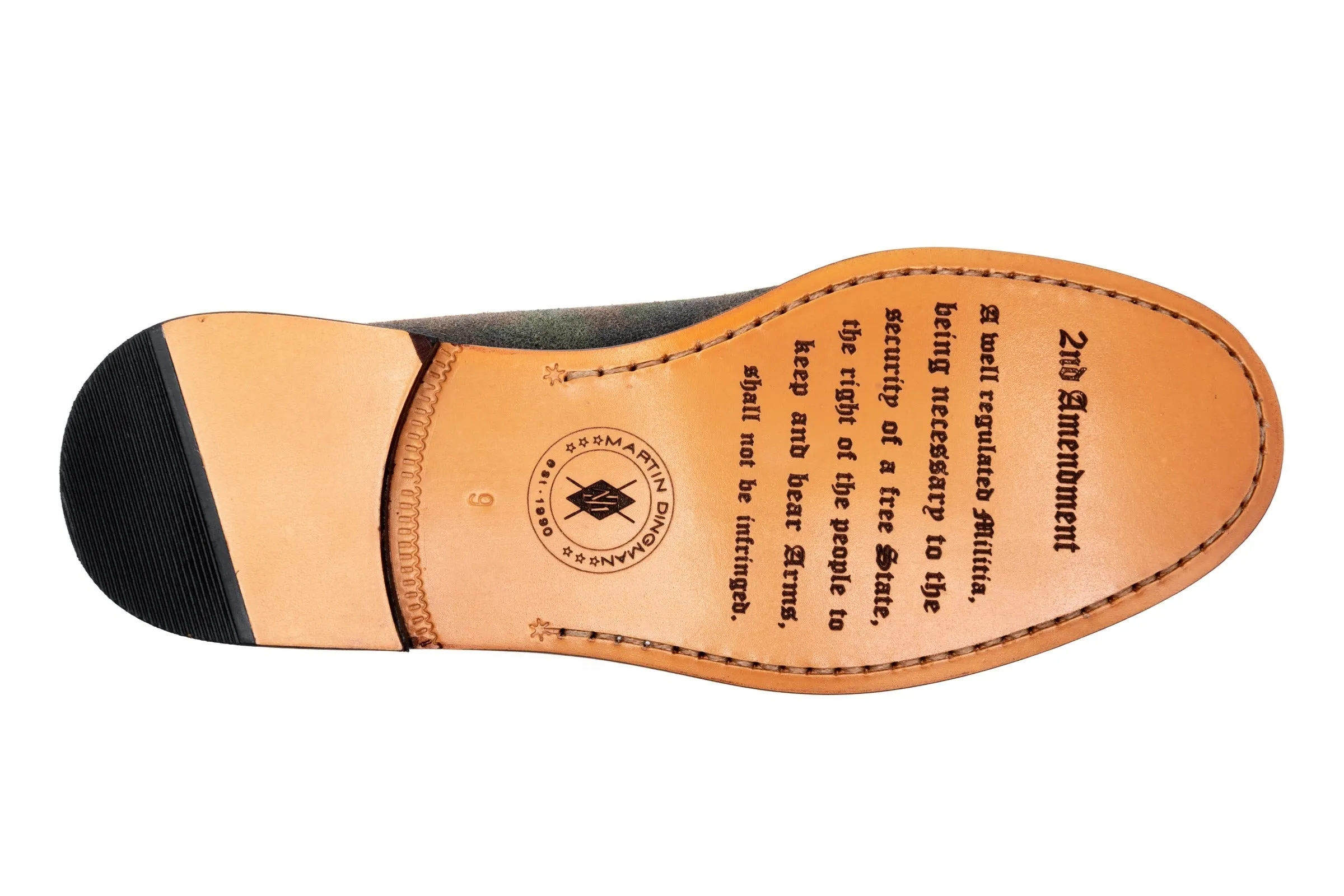 2nd Amendment Water Repellent Suede Penny Loafer