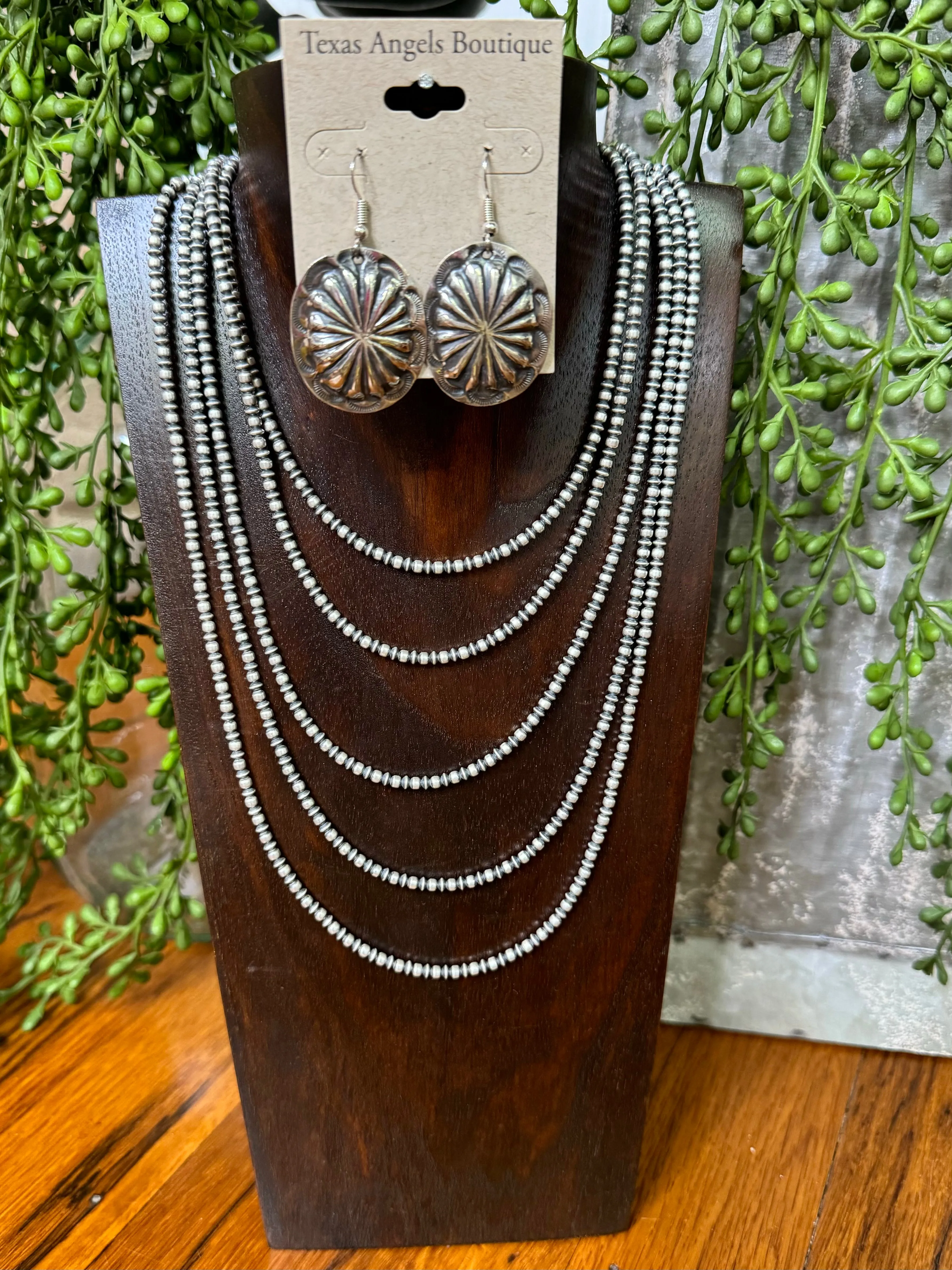 3MM Sterling Silver Navajo Round Pearl Necklaces