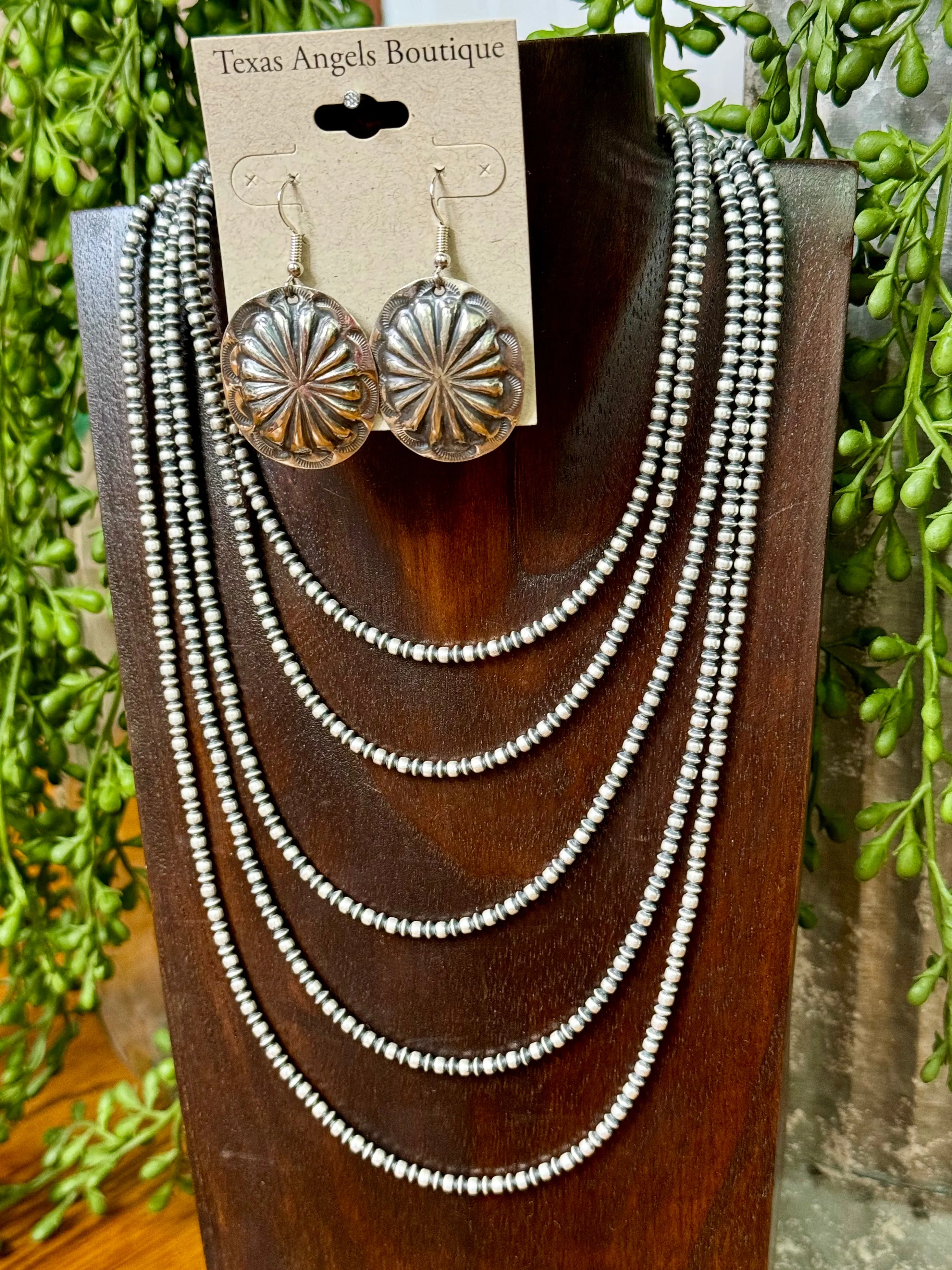 3MM Sterling Silver Navajo Round Pearl Necklaces