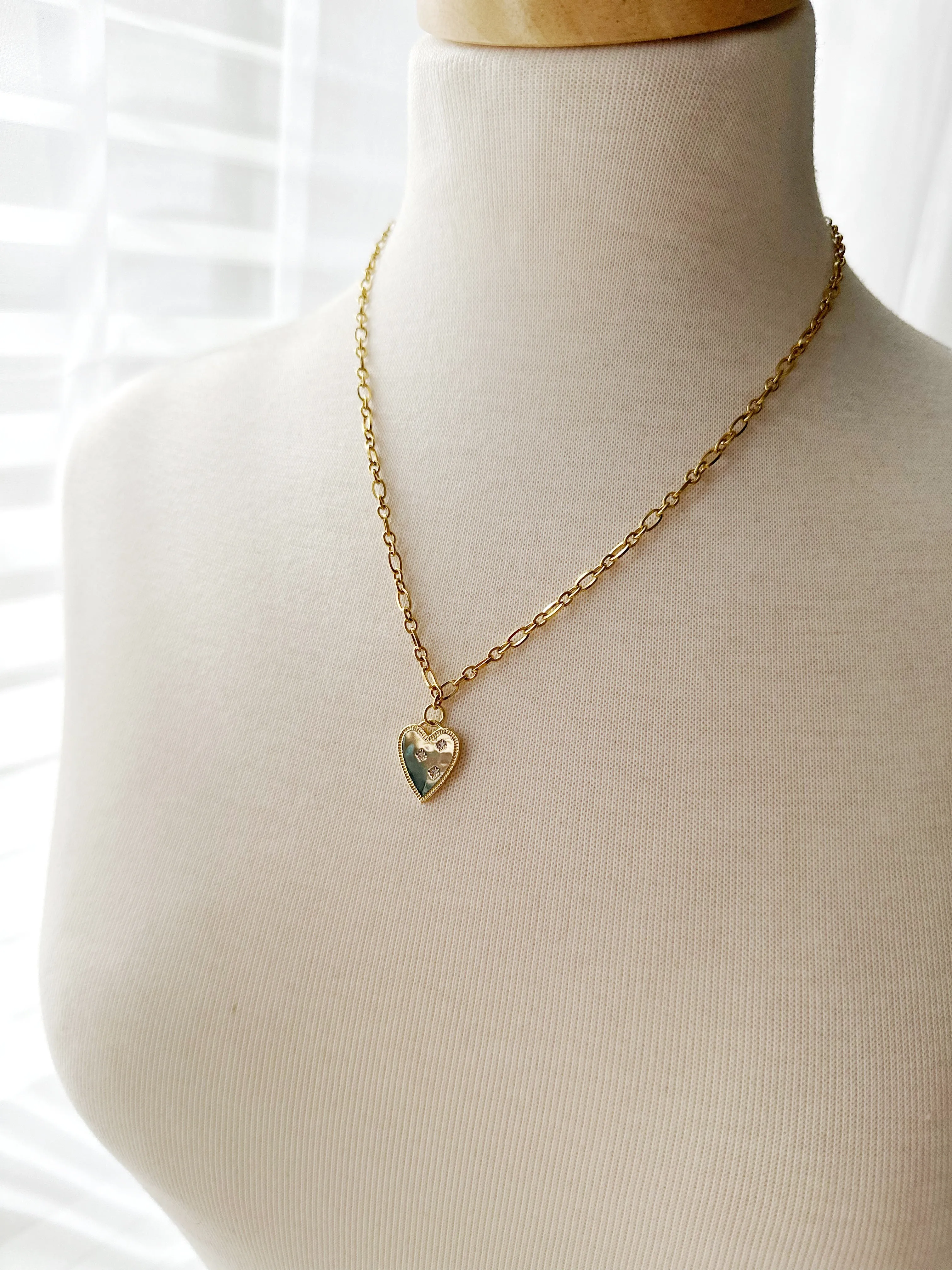 8352JN -  Love Heart Charm Necklace