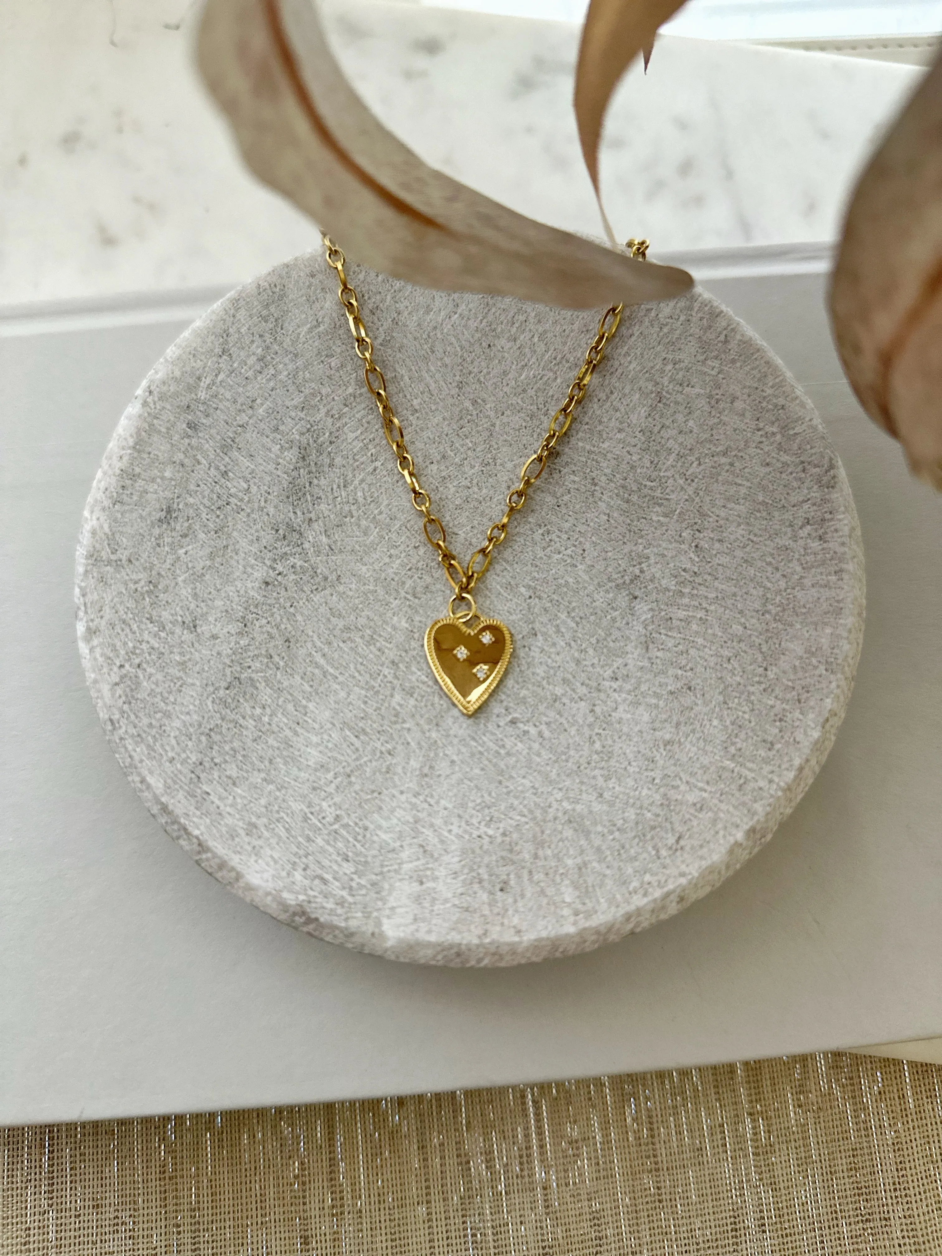 8352JN -  Love Heart Charm Necklace