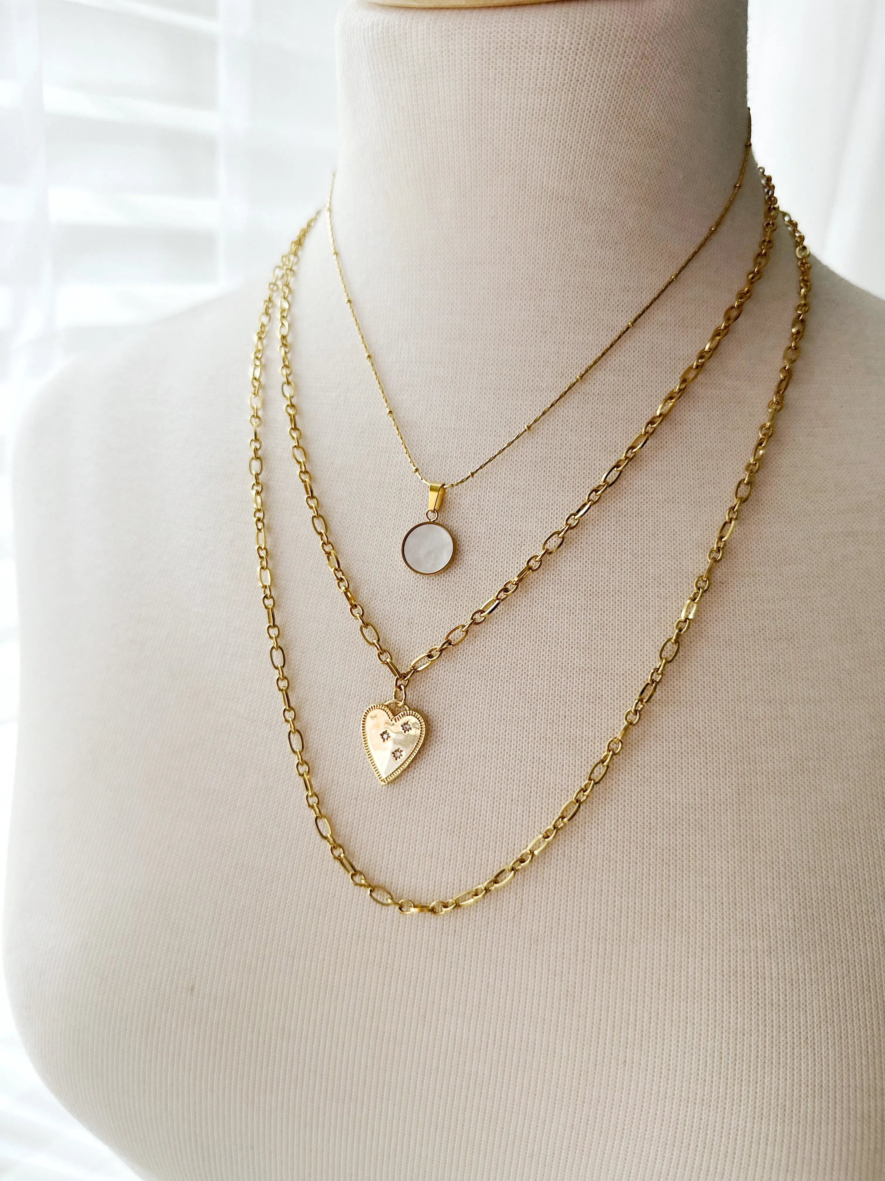 8352JN -  Love Heart Charm Necklace