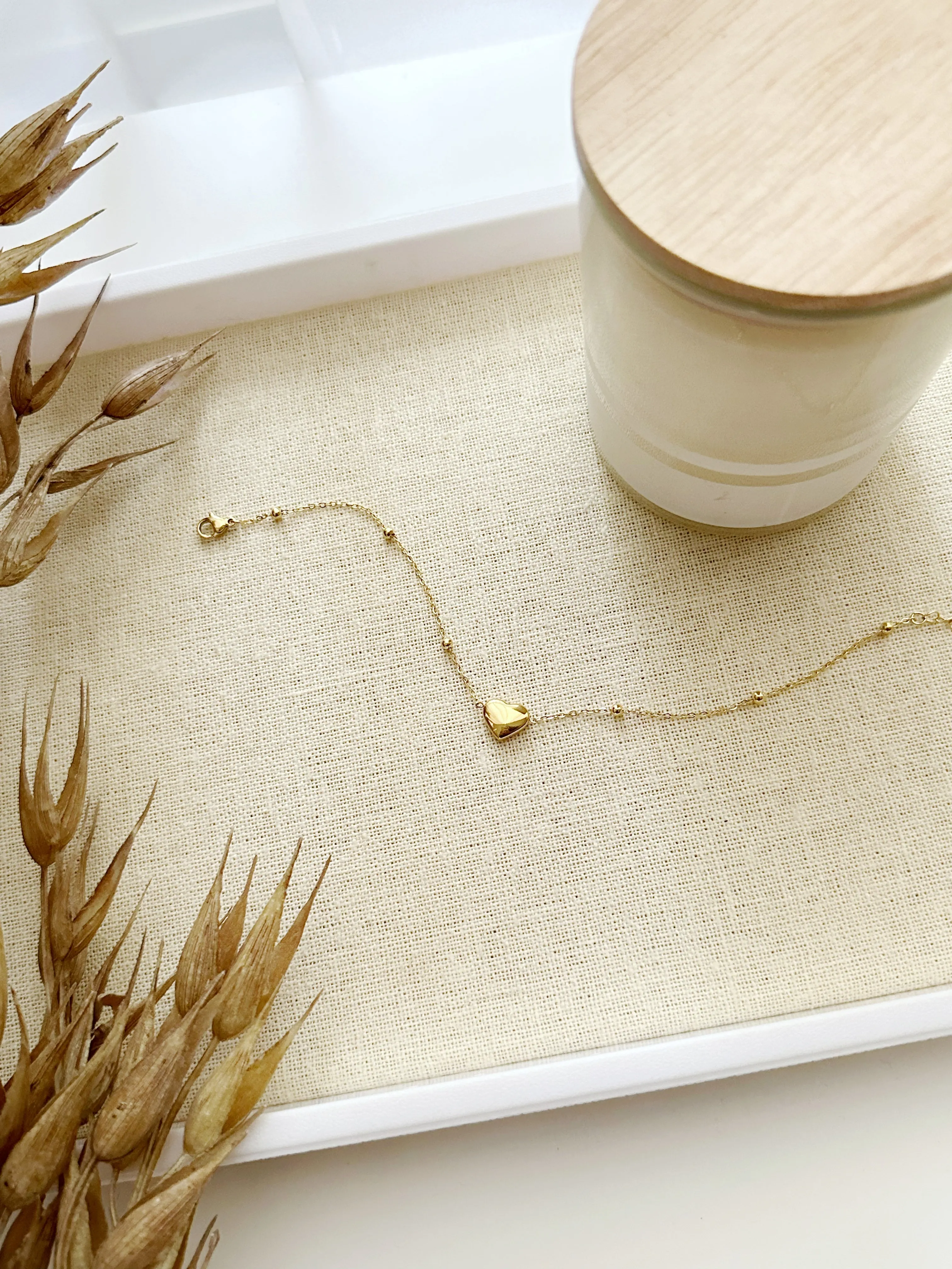 8433JA -  Heart Gold Filled Anklet