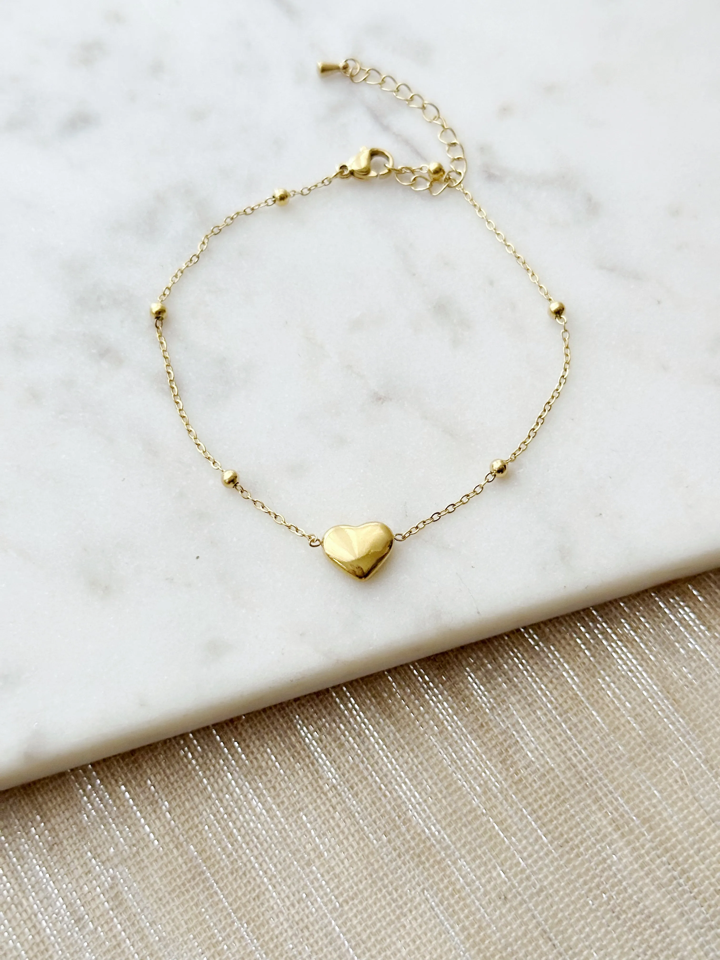8433JA -  Heart Gold Filled Anklet