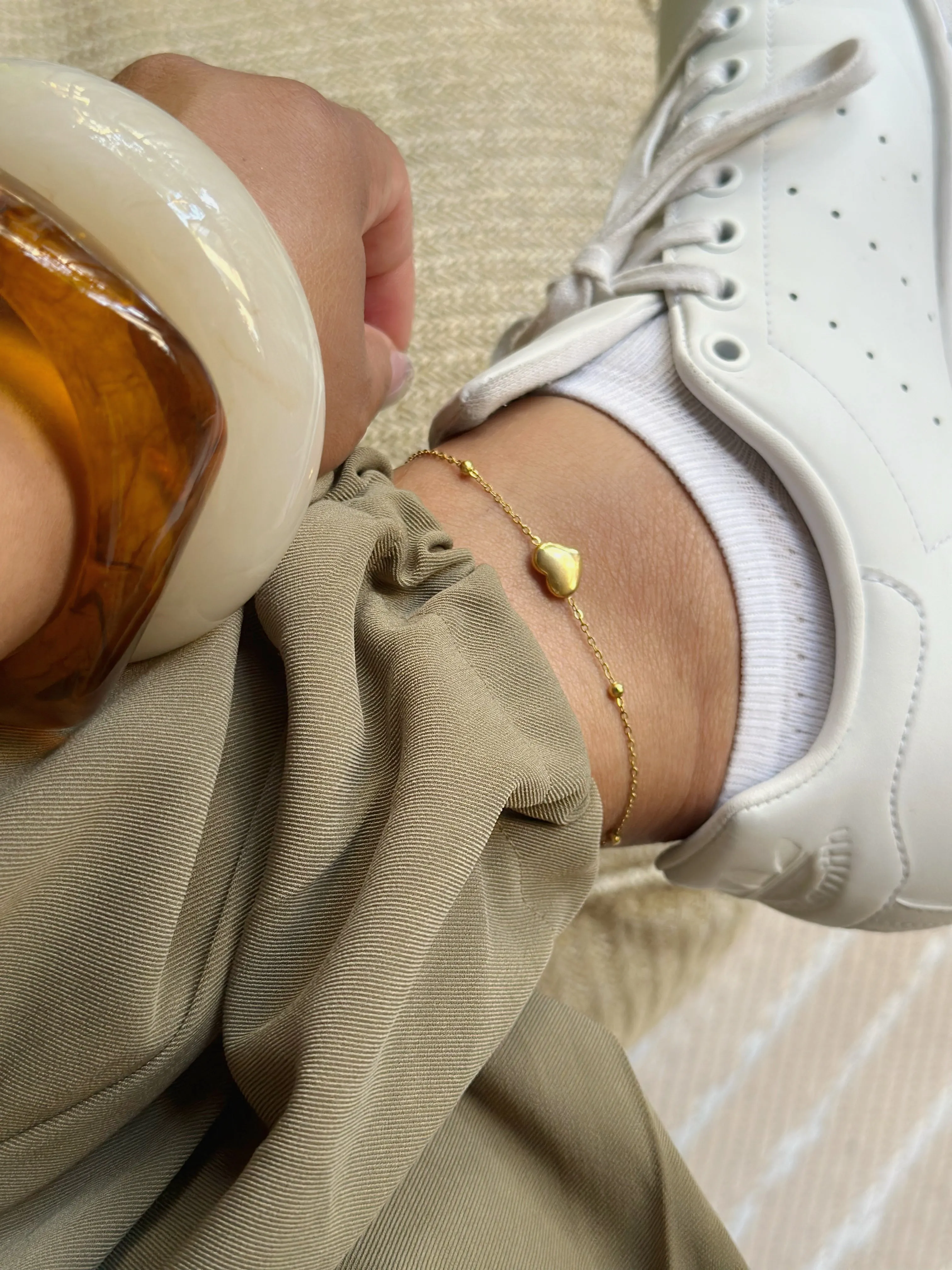 8433JA -  Heart Gold Filled Anklet