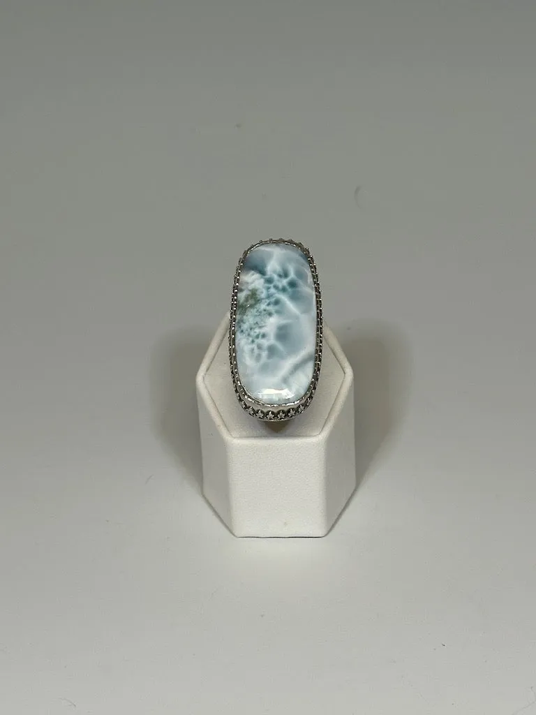 .925 LARIMAR STATEMENT RING BR283