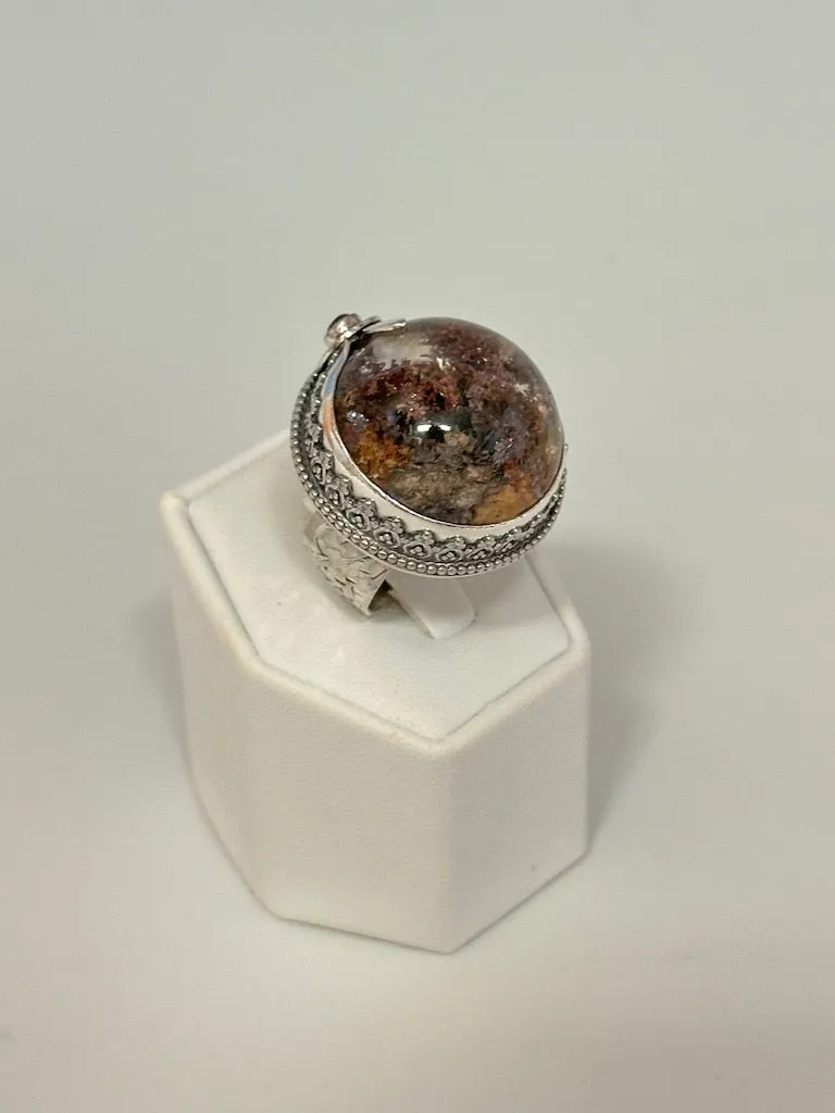 .925 LODALITE QUARTZ STATEMENT RING BR286